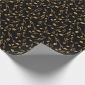 Gold Music Note Cadeaupapier (Hoek)