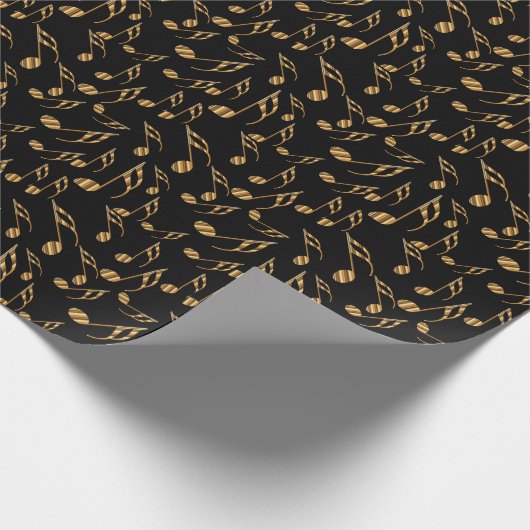 Gold Music Note Cadeaupapier (Hoek)