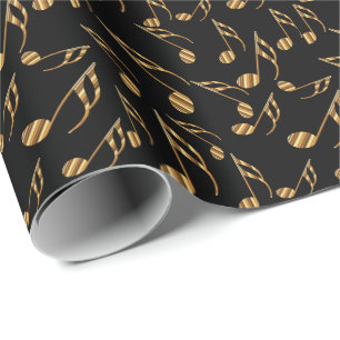 Gold Music Note Cadeaupapier