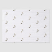 Gold Music Note Patroon Tissue Paper Tissuepapier (Voorkant)