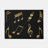 Gold Music Note Rug Deurmat (Voorkant)