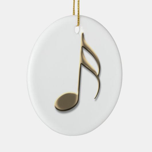 Gold Music Note Soprano Singer Kerstmis Keramisch Ornament (Rechts)
