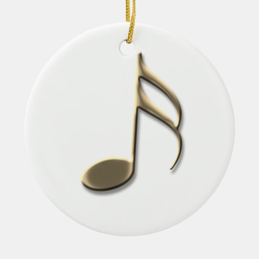 Gold Music Note Soprano Singer Kerstmis Keramisch Ornament (Voorkant)