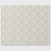 Gold Music Note Treble Clef Musical Cadeaupapier (Vlak)