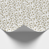 Gold Music Note Treble Clef Musical Cadeaupapier (Hoek)