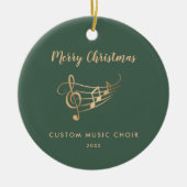 Gold Music Notes Choir Ensemble Elegant Christmas Keramisch Ornament (Voorkant)