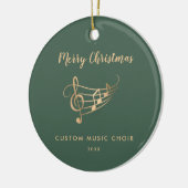 Gold Music Notes Choir Ensemble Elegant Christmas Keramisch Ornament (Links)