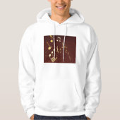 Gold Musical Notes Background Hoodie (Voorkant)