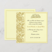 Gold Muslim bruiloft Kaart (Voorkant / Achterkant)