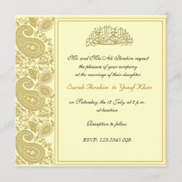 Gold Muslim bruiloft Kaart