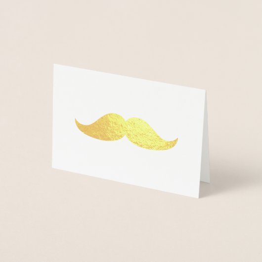 Gold Mustache Hartelijk dank Folie Kaarten (Voorkant)