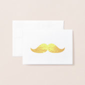 Gold Mustache Hartelijk dank Folie Kaarten (Voorkant met envelop)
