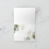 Gold Muted Sage Green Ink Bedankkaart (Binnen)