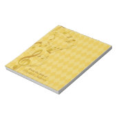 Gold Muzieknoten Harlequin - Gepersonaliseerd Noti Notitieblok (Linkerzijde)