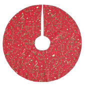 Gold Muzieknoten, kerstboomrok Kerstboom Rok (Voorkant)