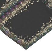 Gold Muzieknoten Lijsten op Black Table Runner Korte Tafelloper (Hoek)