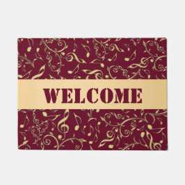 Gold-Muzieknoten met  kleuromslag Deurmat