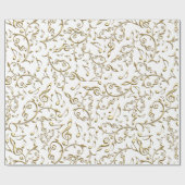 Gold-Muzieknoten op aangepast kleurenpapier Cadeaupapier (Vlak)