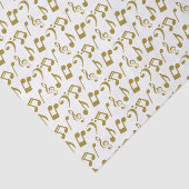 Gold Muzieknoten - Weefselpapier Tissuepapier (Detail)