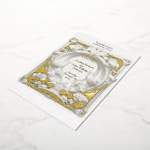 Gold 'n Fauna Motief Atelier bruiloft Folie Uitnodiging (Gedraaid)