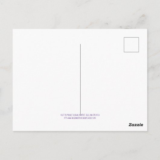 Gold N Lavender Briefkaart (Achterkant)