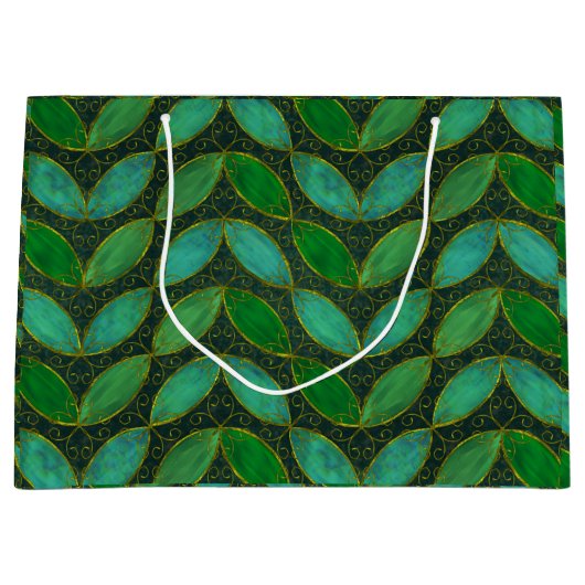 "Gold 'n Leaf" Gift Bag Groot Cadeauzakje (Voorkant)