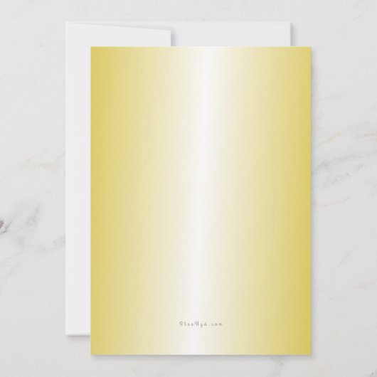 Gold n Navy Ceremony Rehearsal Dinner Invitation Kaart (Achterkant)