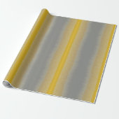 Gold 'n Silver Assembly Wide Stripe Wrapping Paper Cadeaupapier (Uitgerold)