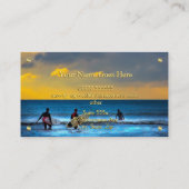 Gold-naamplaat, Sunset Surfing, Wealth Advisor Visitekaartje (Achterkant)