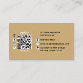 Gold Nails Glitter Drift Typografie Nail Tech Visitekaartje (Achterkant)