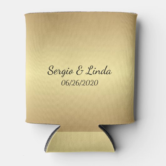 Gold Name en Date Blikjeskoeler (Voorkant)