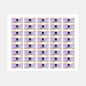 Gold Name Mode Winkelen Logo Holografen Roze Etike Labels (Vel)