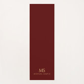 Gold Name Monogram Initials Personalized Fitness Yogamat (Voorkant)