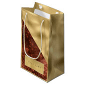 Gold Name Spark Honey Maroon Name Favor Klein Cadeauzakje (Voorkant Gekanteld)