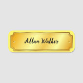 Gold Name Tag met Lijst (Voorkant)