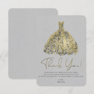 Gold Natural Grey Modern Botanical Dress Hartelijk Kaart