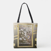 Gold Natuur Floral Teacher Tote Bag (Achterkant)