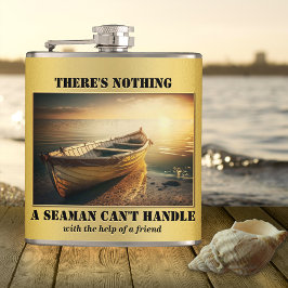 Gold Nautical Boat Heupfles