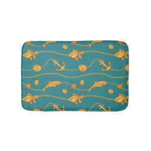Gold Nautical Pattern Badmat