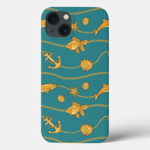 Gold Nautical Pattern Case-Mate iPhone Case