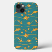 Gold Nautical Pattern Case-Mate iPhone Case (Achterkant)