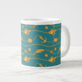 Gold Nautical Pattern Grote Koffiekop (Voorkant rechts)