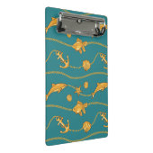 Gold Nautical Pattern Mini Klembord (Schuin)