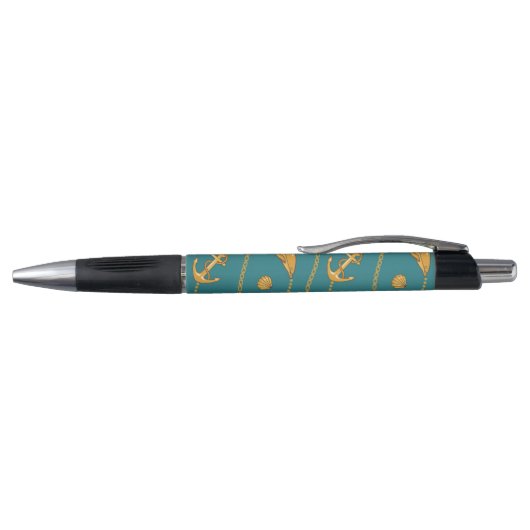 Gold Nautical Pattern Pen (Bovenkant)