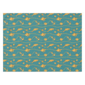Gold Nautical Pattern Tafelkleed (Voorkant (Horizontaal))