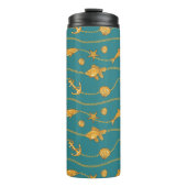 Gold Nautical Pattern Thermosbeker (Voorkant)