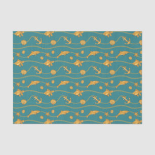 Gold Nautical Pattern Tissuepapier