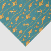Gold Nautical Pattern Tissuepapier (Detail)