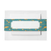 Gold Nautical Pattern Uitnodigingen Wikkel (Voorkant Voorbeeld)