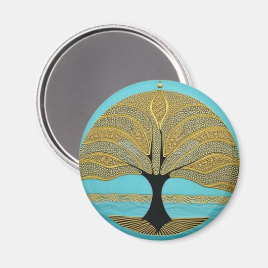 Gold Nautical Tree of Life Magnet (Voorkant / Achterkant)
